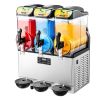 Commercial Frozen Drink Maker, 15Lx3 Triple Tank Slushy Machine, 180 Cups Stainless Steel Margarita Smoothie Frozen Drink Machine
