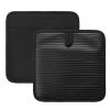 Pot Holders, Heat Resistant to 500 Fahrenheit with Ribbed Soft Anti-Slip Silicone Strips, 100% Cotton 9.06 x 8.98 inch Hot Pads with 2 No-Marks Hooks