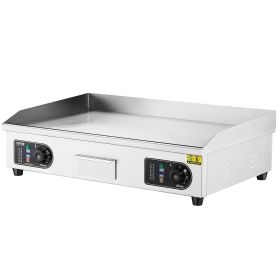 Commercial Electric Griddle, 2800W Countertop Flat Top Grill, 122-572 F Adjustable Temp