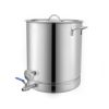 Stainless Steel Kettle, 16 GALLON Brewing Pot, Tri Ply Bottom for Beer, Brew Kettle Pot, Home Brewing Supplies Includes Lid, Handle, Thermometer