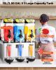 Commercial Frozen Drink Maker, 15Lx3 Triple Tank Slushy Machine, 180 Cups Stainless Steel Margarita Smoothie Frozen Drink Machine