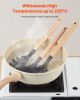 Kitchen Cooking Utensils Set, 50 PCS Silicone Spatula Set with Holder, 428 Fahrenheit Heat Resistant Gadget Spoons Tools, Wooden Handle