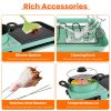Electric Hot Pot with Grill,1600W 3-in-1 Smokeless Raclette Table Grill for Kitchen, Barbecue Shabu Hot Pot with Non-Stick Cooking Removable Plate