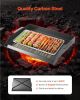 Carbon Steel Griddle, 22x16 inch Universal Flat Top Rectangular Plate, Gas Grill Griddle for BBQ Grill, Teppanyaki, Portable Family Cookware