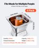 6 Pack Stainless Steam Hotel Pans, 1/6 Size Table Steam Pan, 4 Inch Deep, Anti Jam Restaurant Supplies Reusable Rustproof Catering Storage for Home