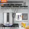 Stainless Steel Kettle, 16 GALLON Brewing Pot, Tri Ply Bottom for Beer, Brew Kettle Pot, Home Brewing Supplies Includes Lid, Handle, Thermometer