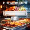 4 Pack Hotel Pans, Full Size Anti-Jam Steam Pan with Lid, 0.8mm Thick Stainless Steel Steam Table Pan, 4-Inch Deep Commercial Table Pan
