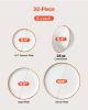Dinnerware Set, Service for 8 (32 PCS), Round Plates and Bowls Sets, Scratch Resistant Ceramic Dinner Ware