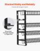 Detachable Spice Rack Organizer for Cabinet, 4 Tie Stackable Seasoning Organizer, Spice Jars Kitchen Storage for Countertop Kitchen Pantry Cupboard
