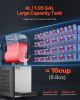 Commercial Slushy Machine, 4L Single Tank Frozen Drink Machine, 16 Cups Stainless Steel Margarita Smoothie Frozen Drink Maker