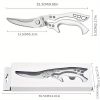 "2-Piece German Stainless Steel Kitchen Scissors Set - Industrial Strength for Meat Prep & Vegetable Chopping"
